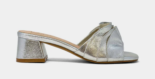 Frances Metallic Block Heel