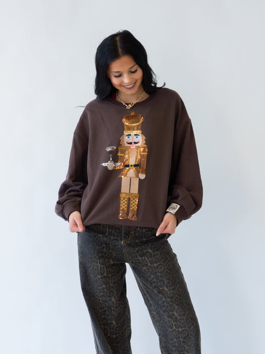 Queen of Sparkles Espresso Martini Nutcracker Sweatshirt