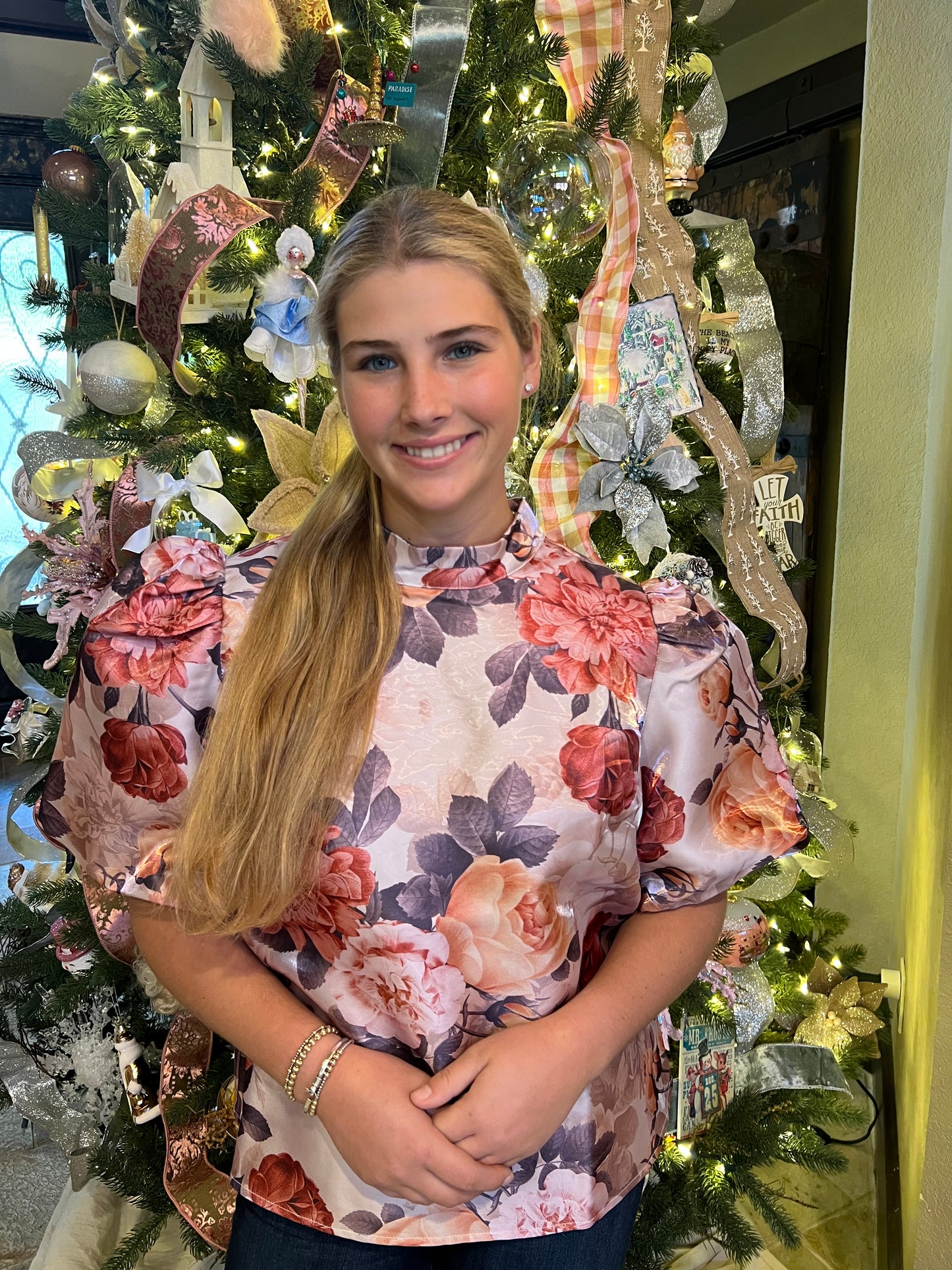 Mauve Floral Top