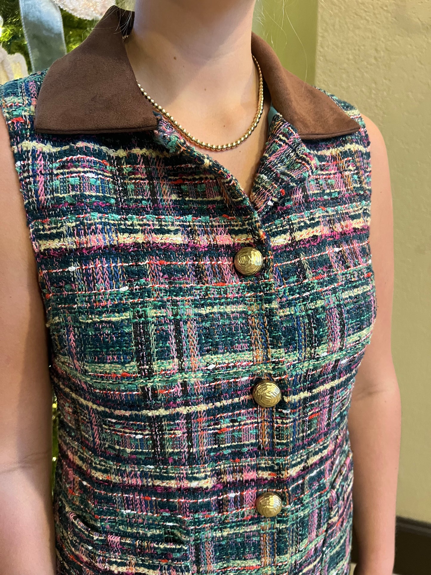 Suede & Tweed Multi Dress