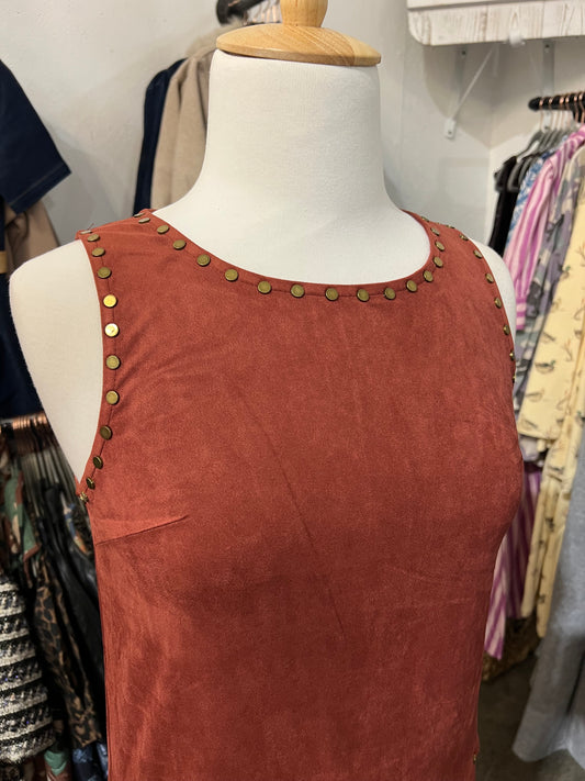 Suede Studded Dress