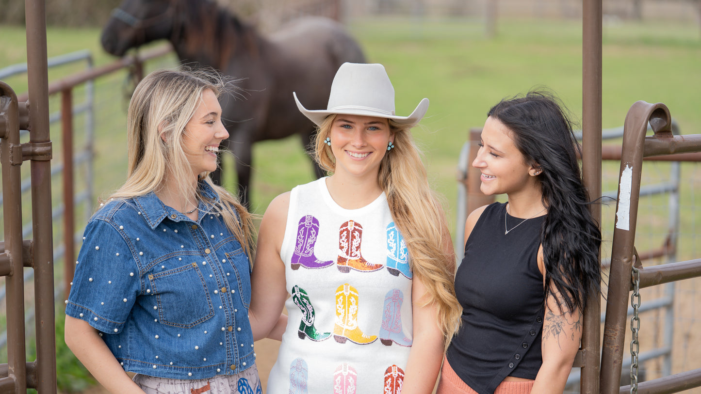 Queen Of Sparkles PBR Boot Dress