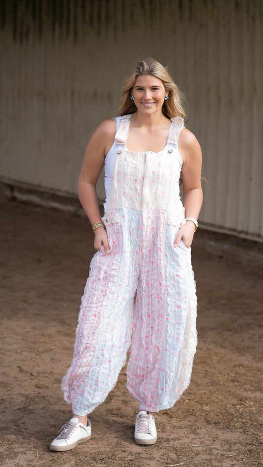 Pastel Floral Overalls