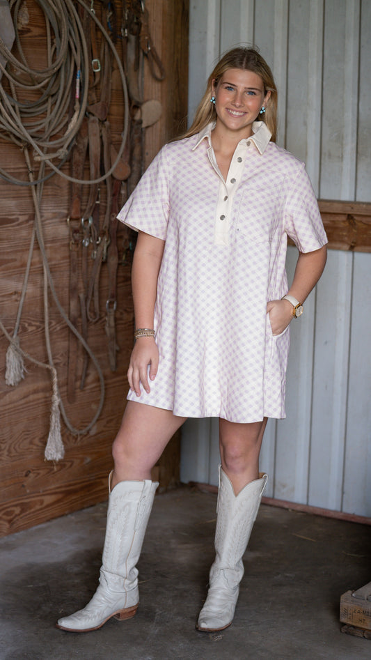 Pink Gingham Dress