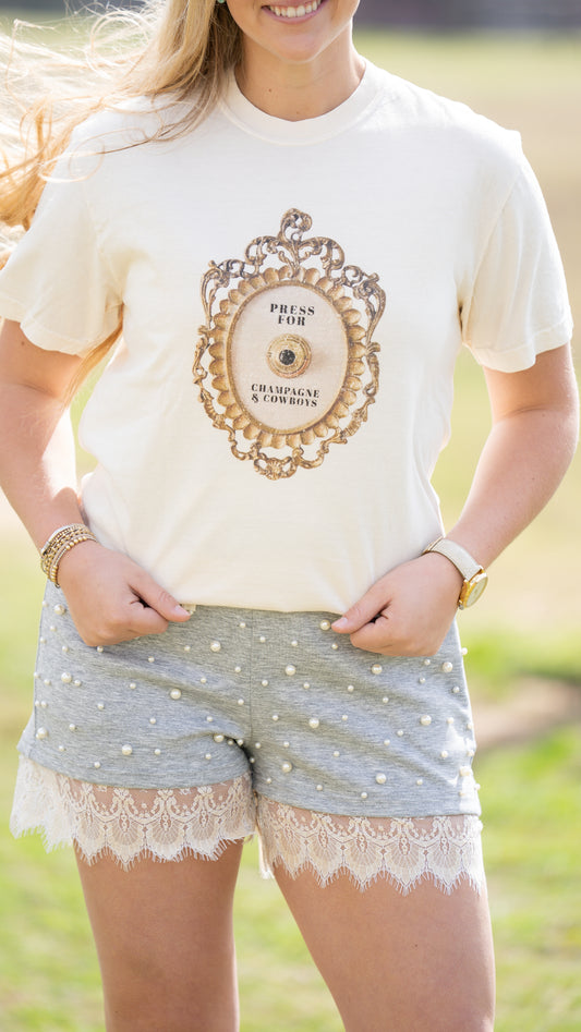 Pearl & Lace Sweatshorts