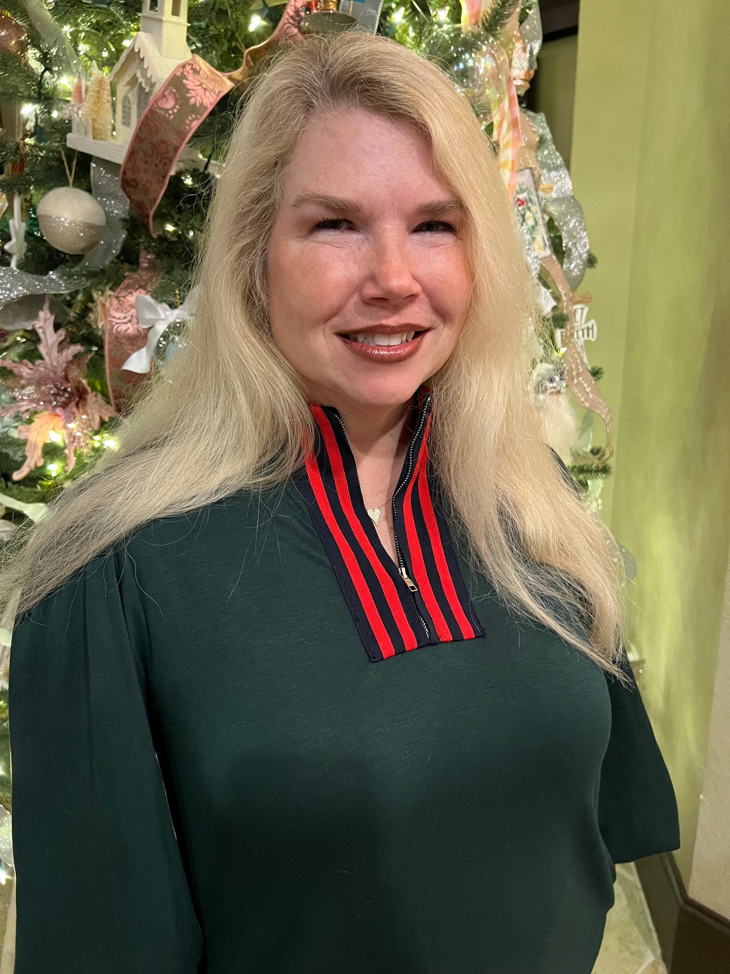 Forest Green Zip Dress