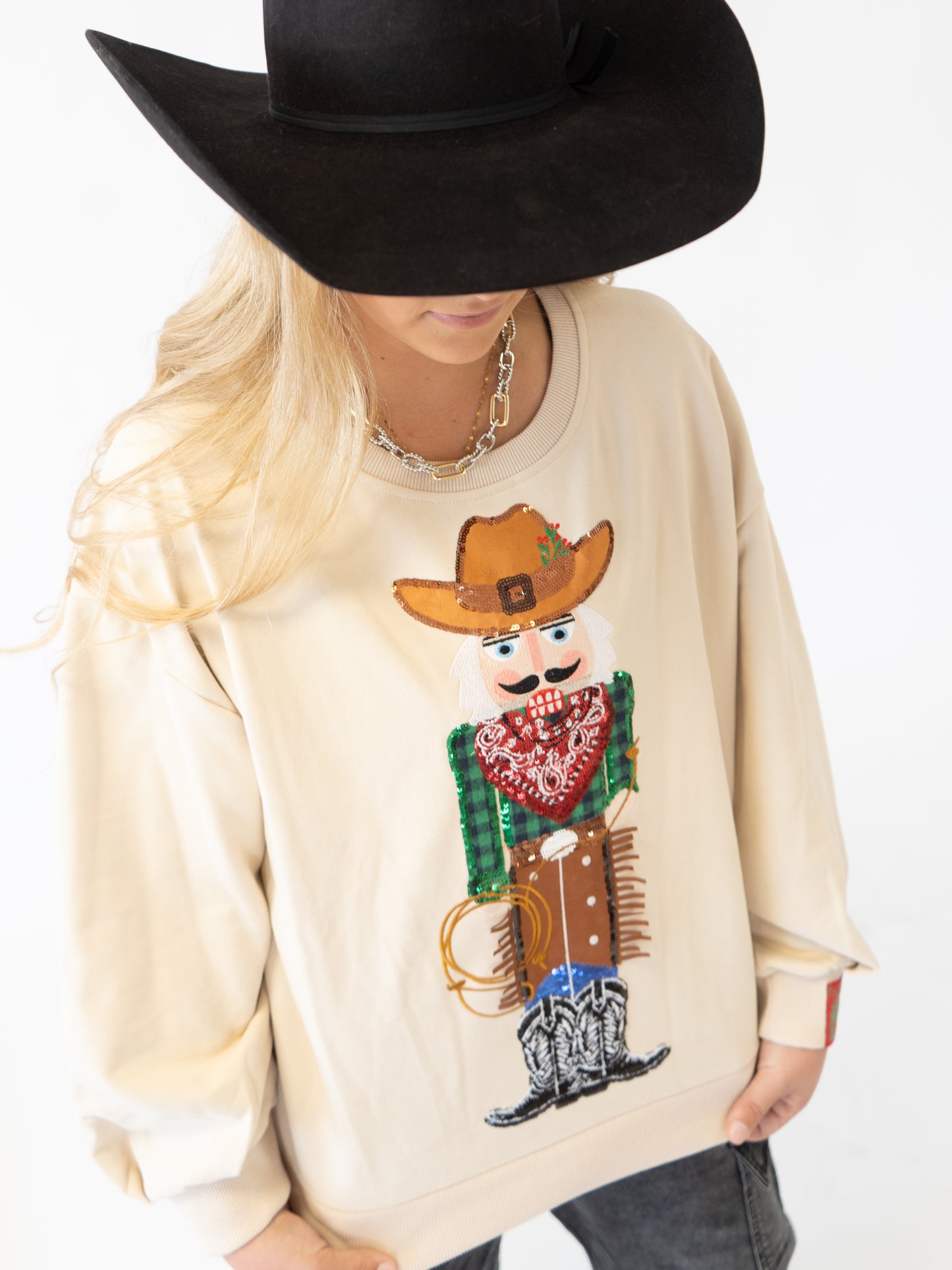 Queen of Sparkles Cowboy Nutcracker Sweatshirt