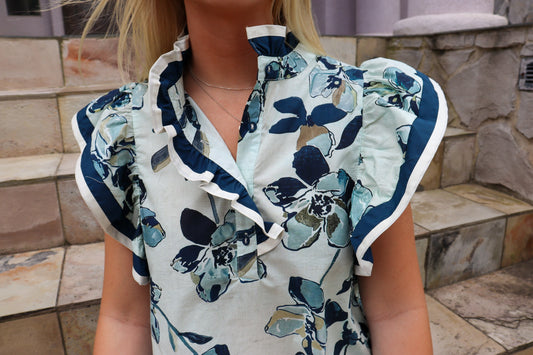Floral Ruffle Top