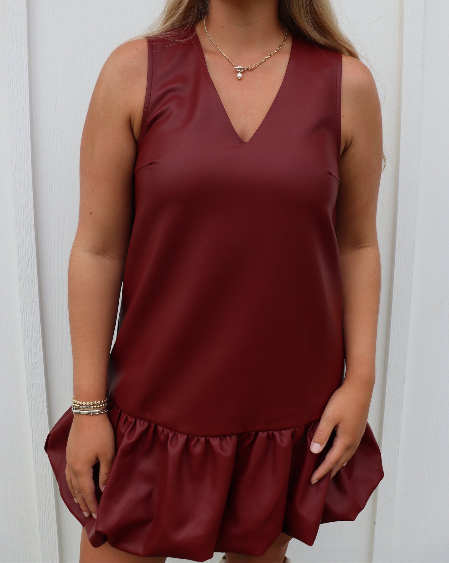 Maroon Bubble Dress