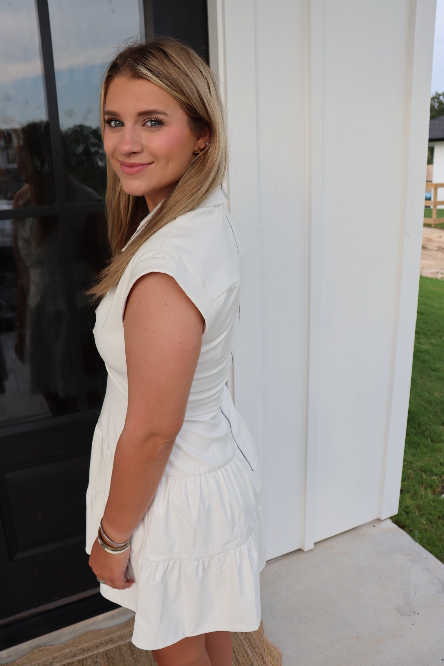 Twist Dress White