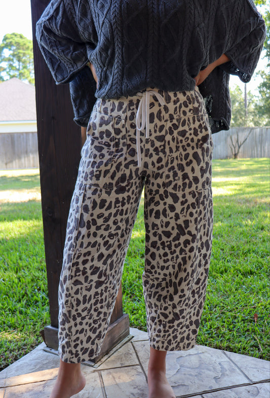 Cheetah Barrel Pants