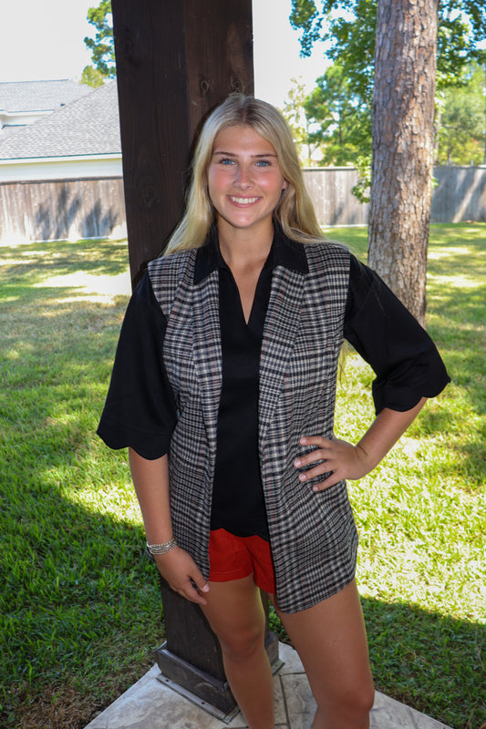 Plaid Vest