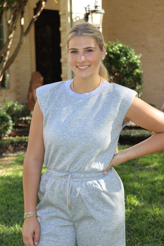 Heather Grey Jumpsuit