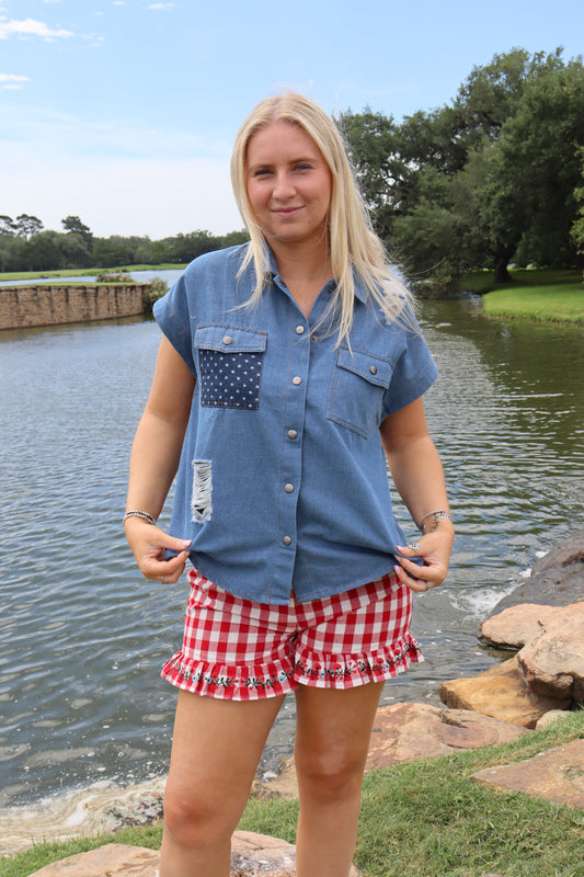 Floral Picnic Ruffle Shorts