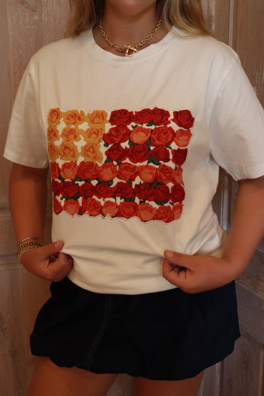 Roses Flag Patch Tee