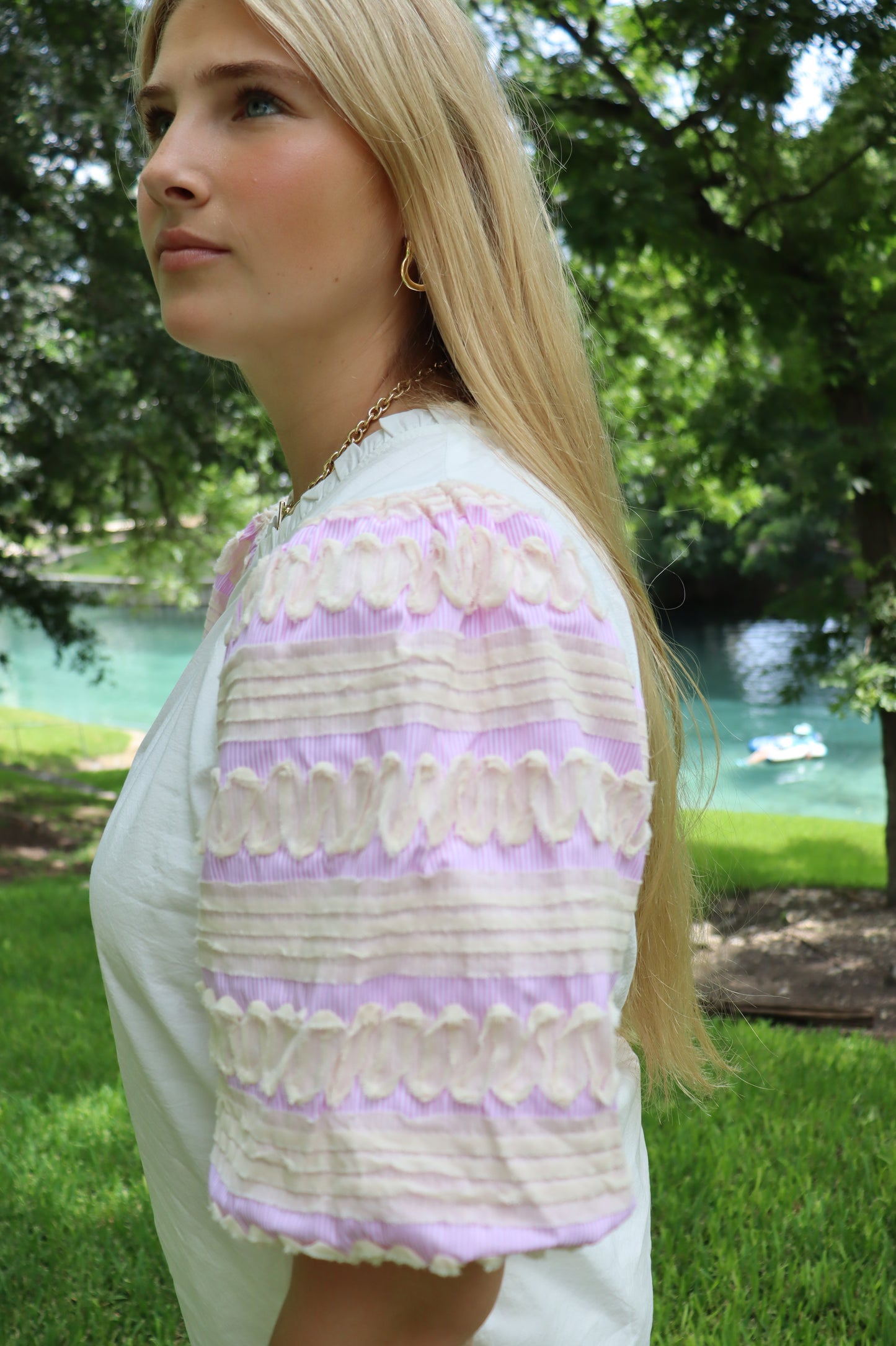 Baby Pink Puff Sleeve Top