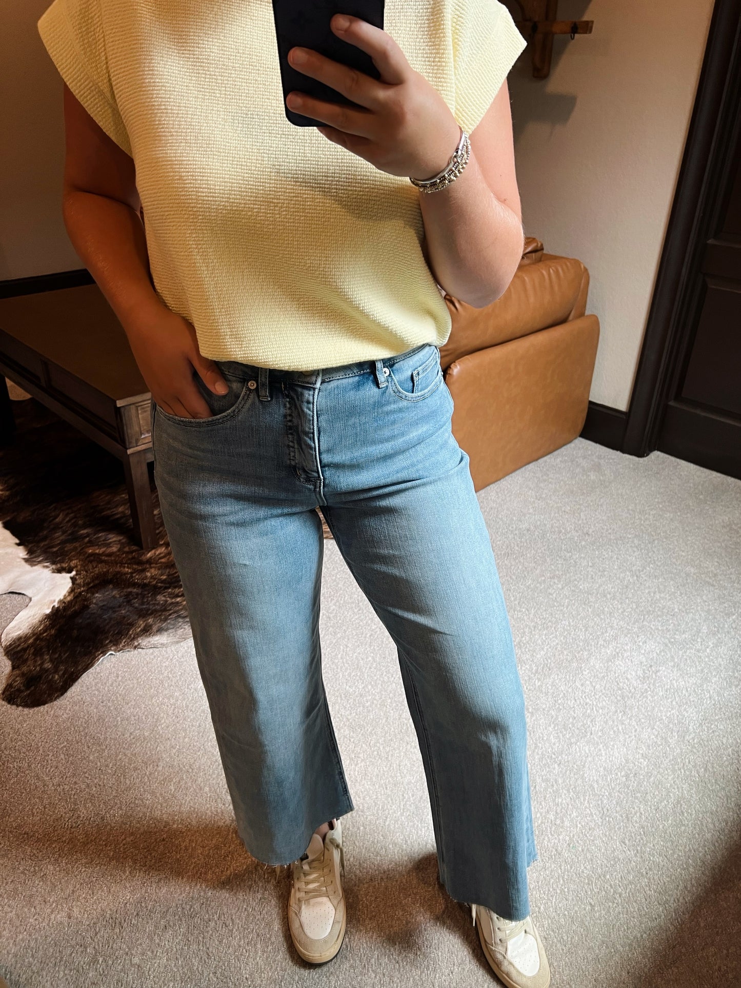 Mica Light Wash Crop Jeans