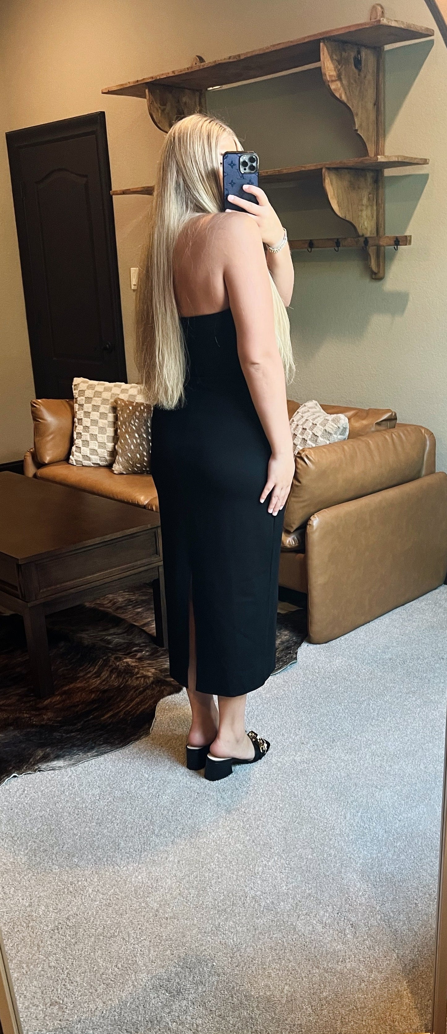 Black Buckle Dress