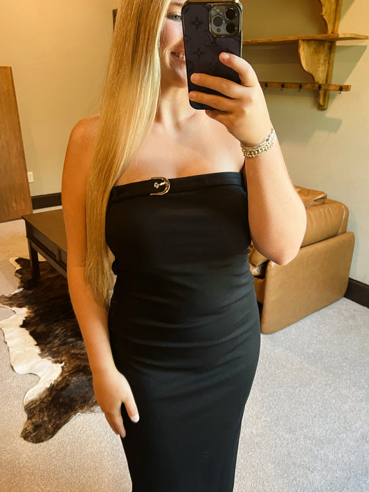 Black Buckle Dress