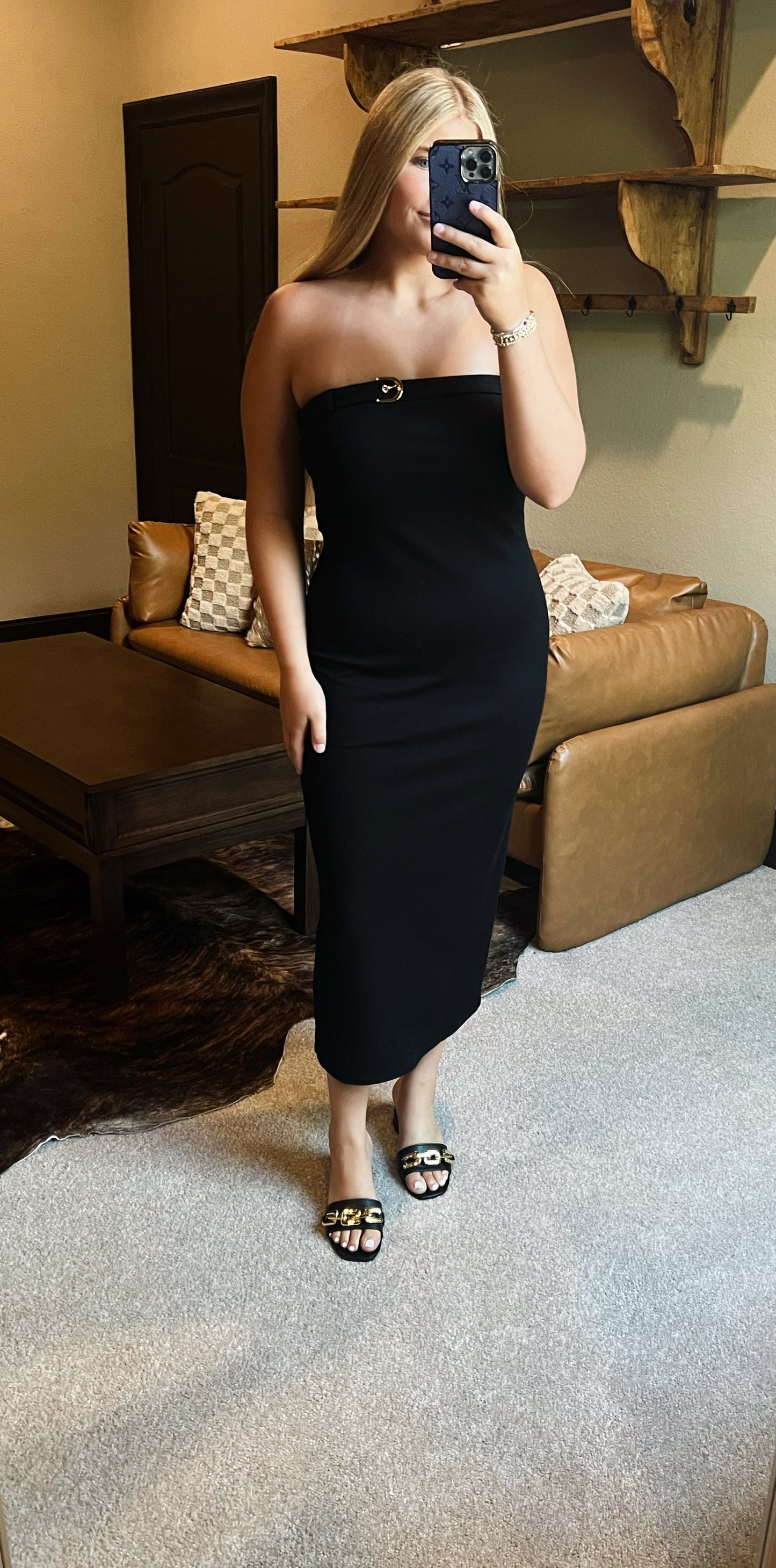 Black Buckle Dress