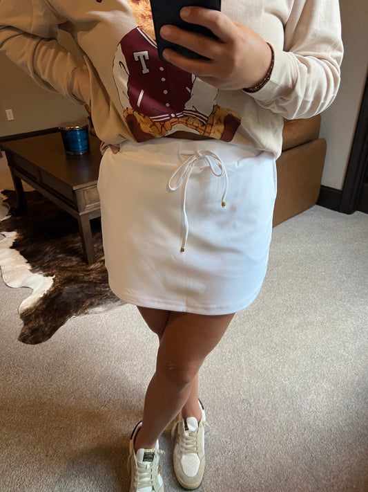 White Skort