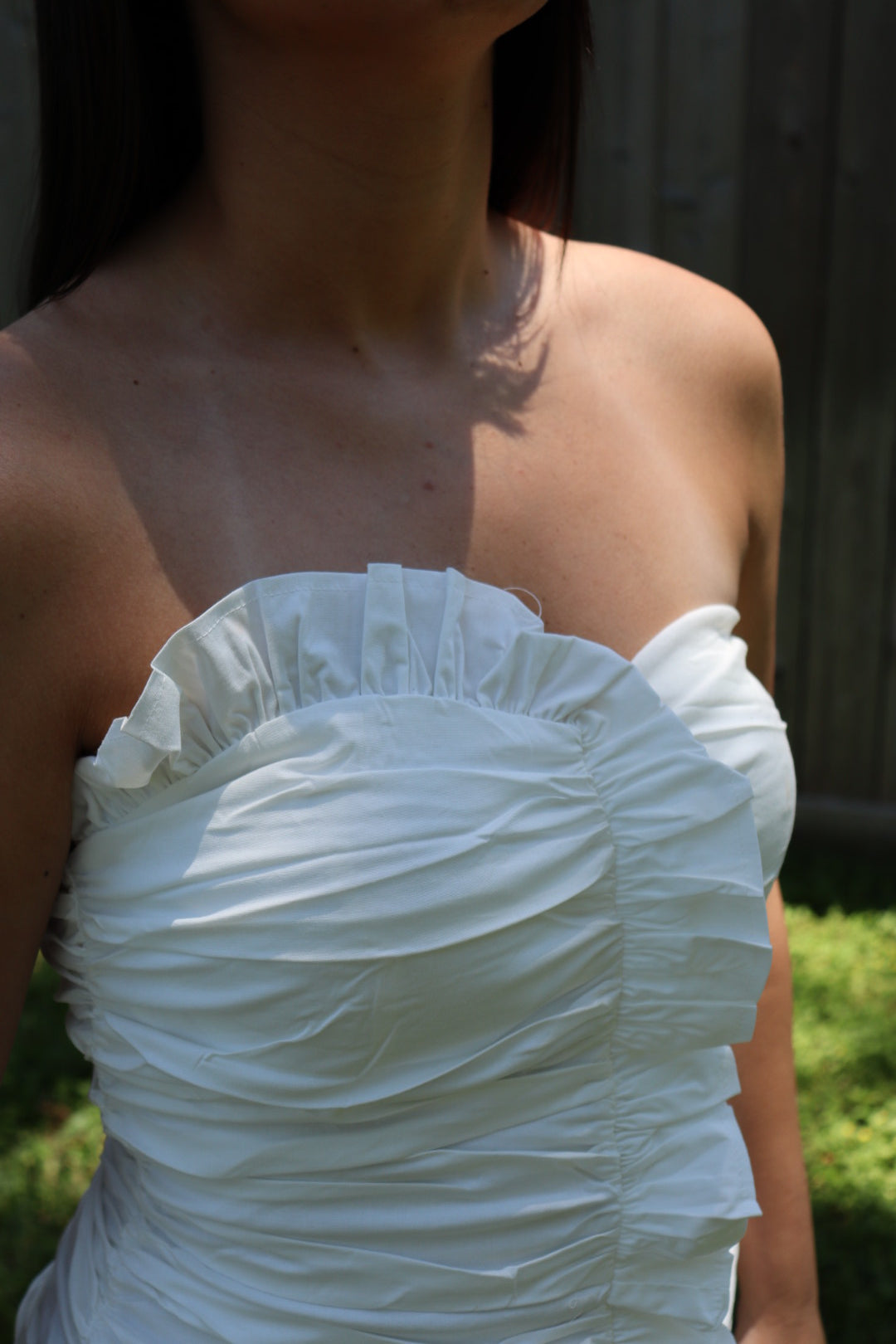 White Ruffle Dress