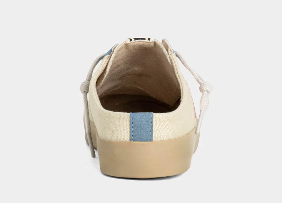 Polka Beige Canvas Slip On Tennis