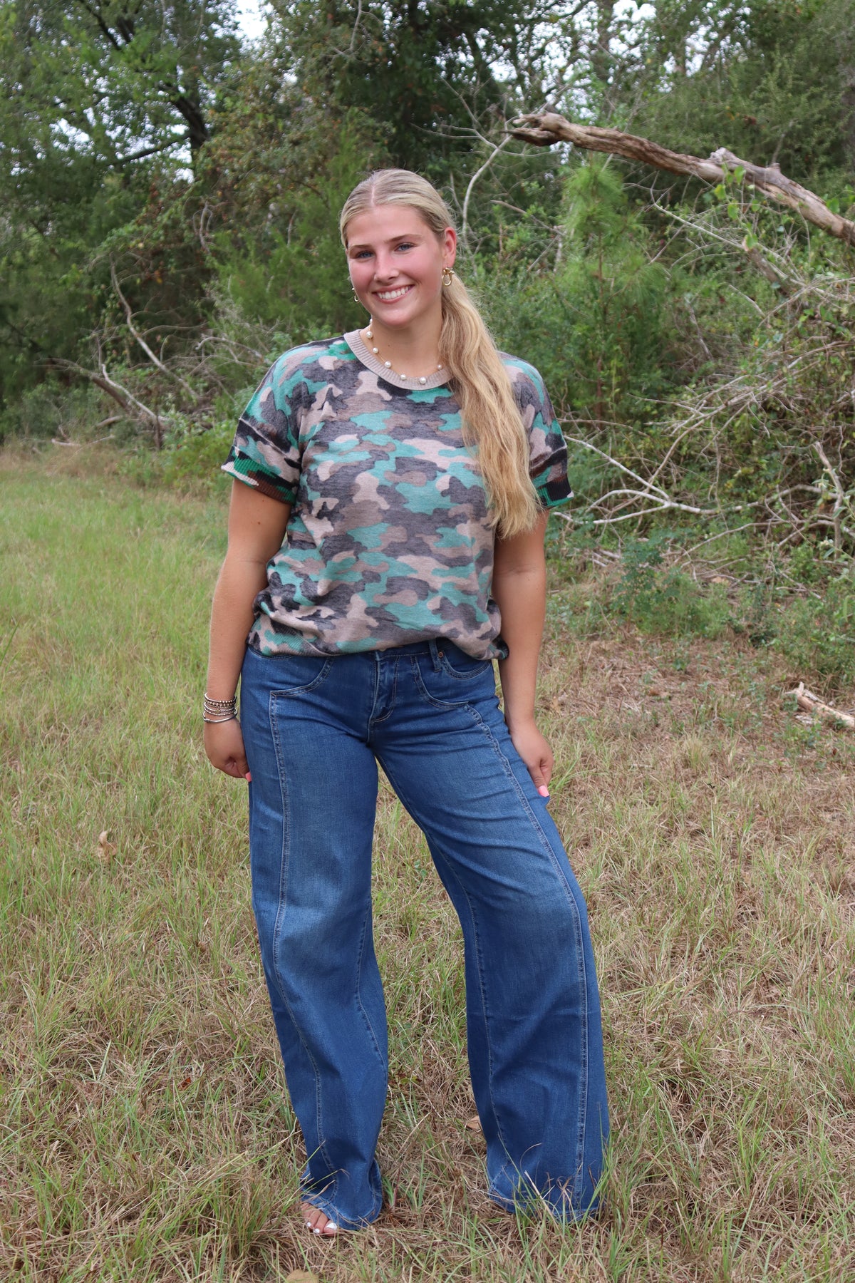 Washed Camo Short Sleeve