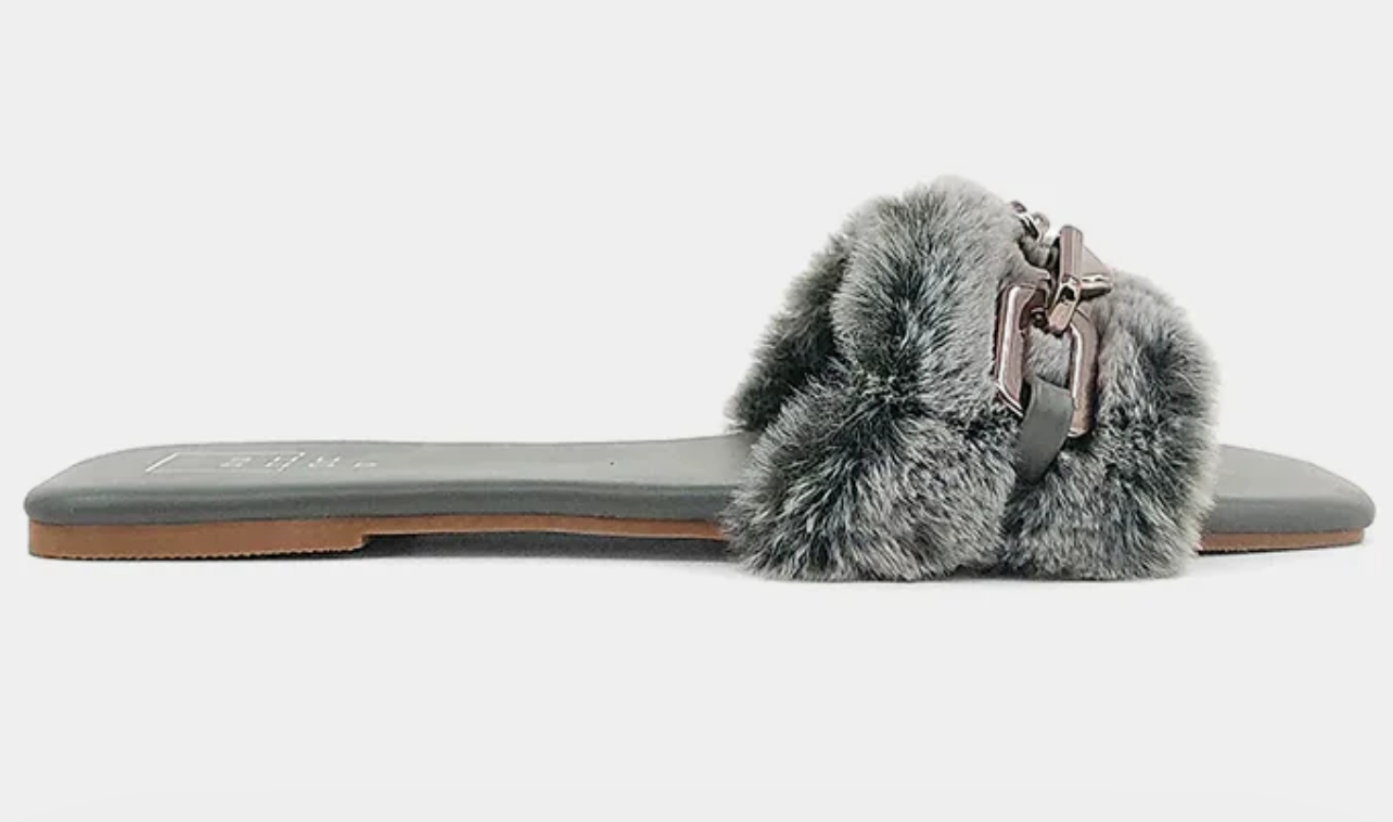 Berlin Fur Chain Sandals