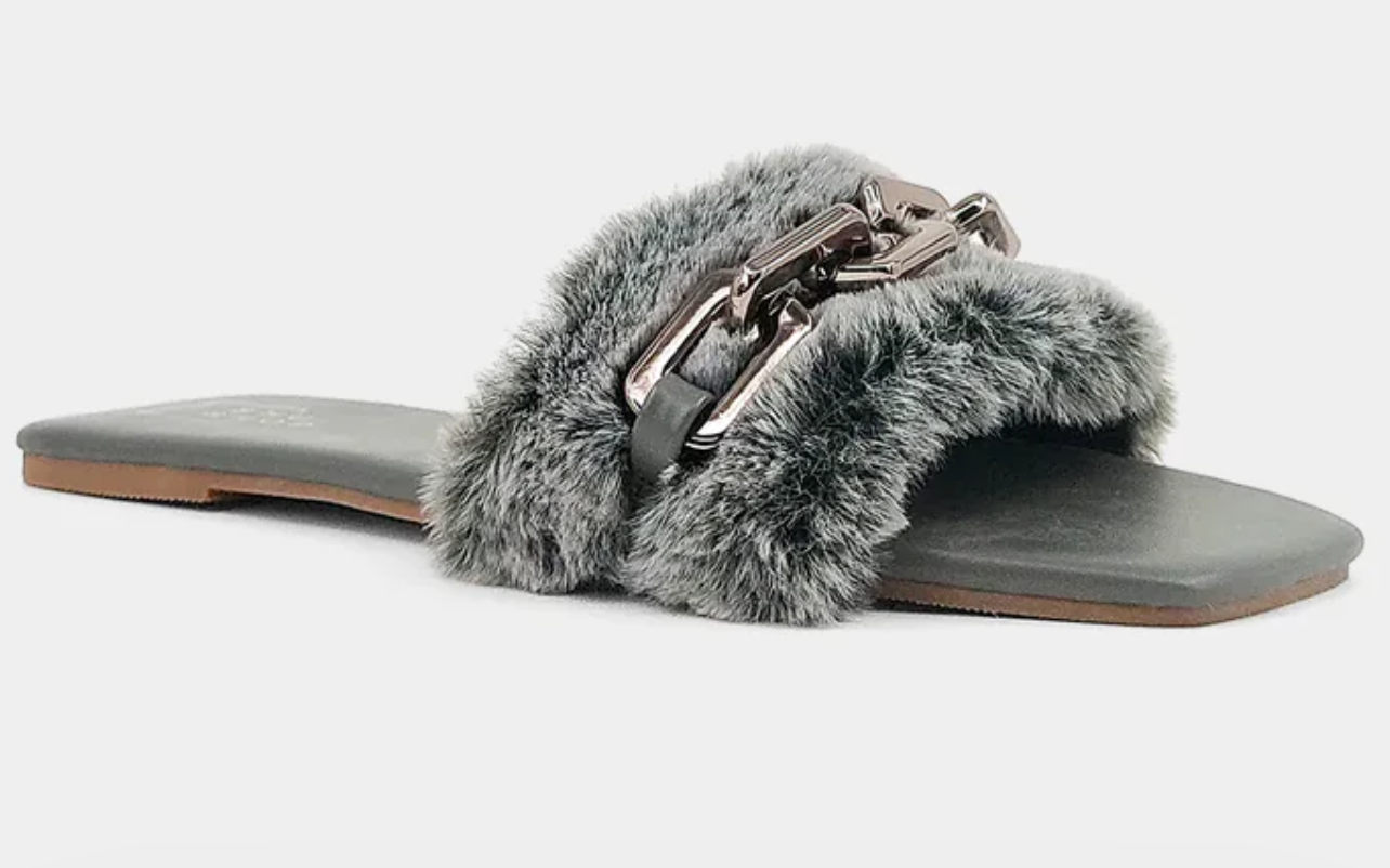 Berlin Fur Chain Sandals