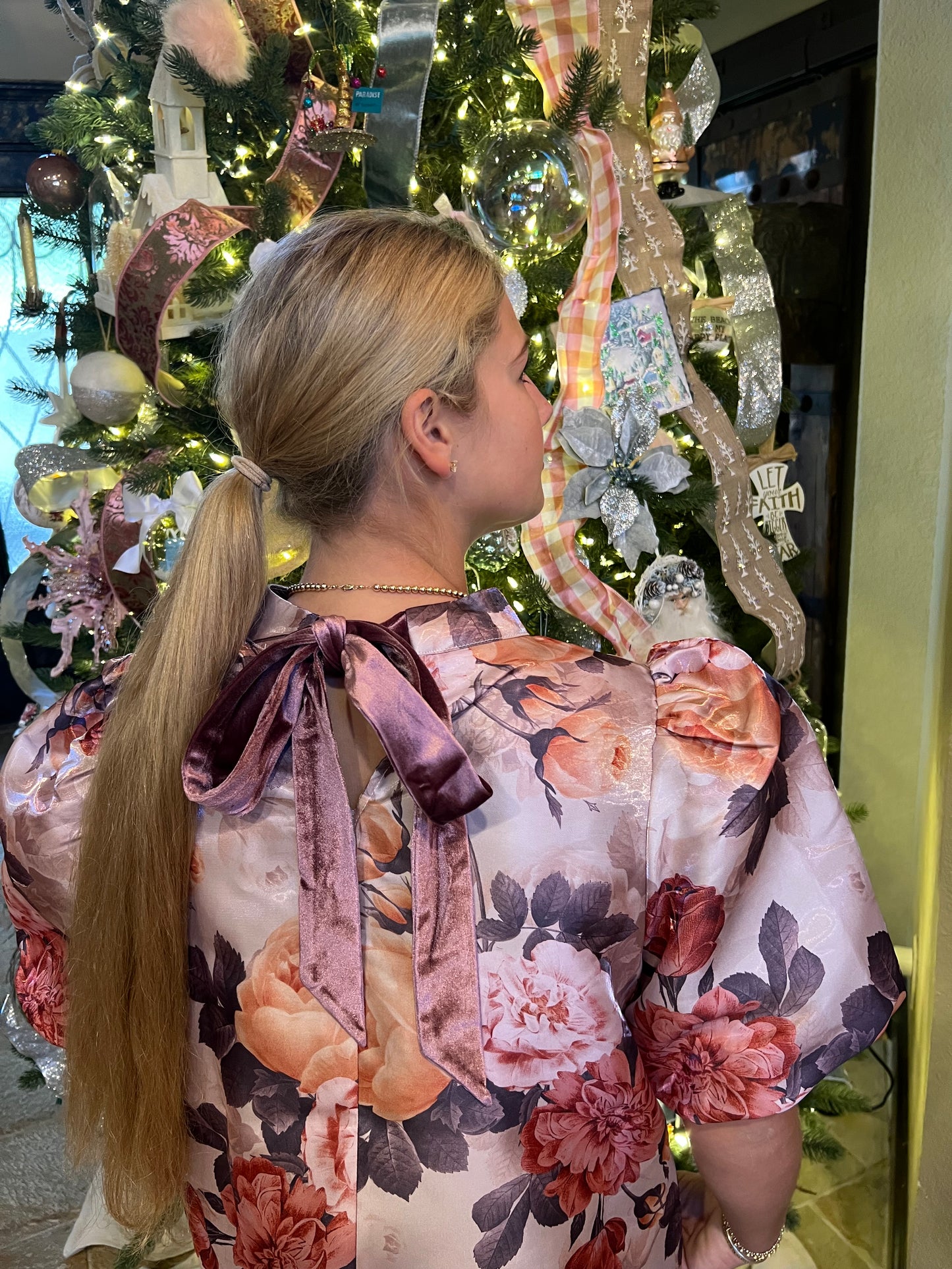 Mauve Floral Top