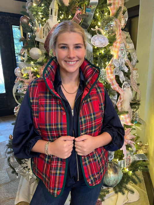 Red Plaid Vest