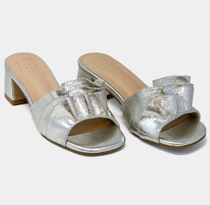 Frances Metallic Block Heel