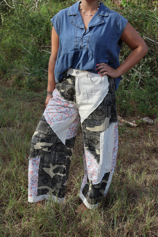 Camo & floral POL pants