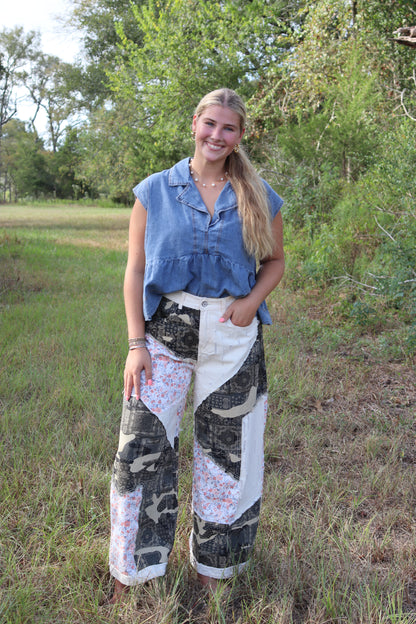 Camo & floral POL pants