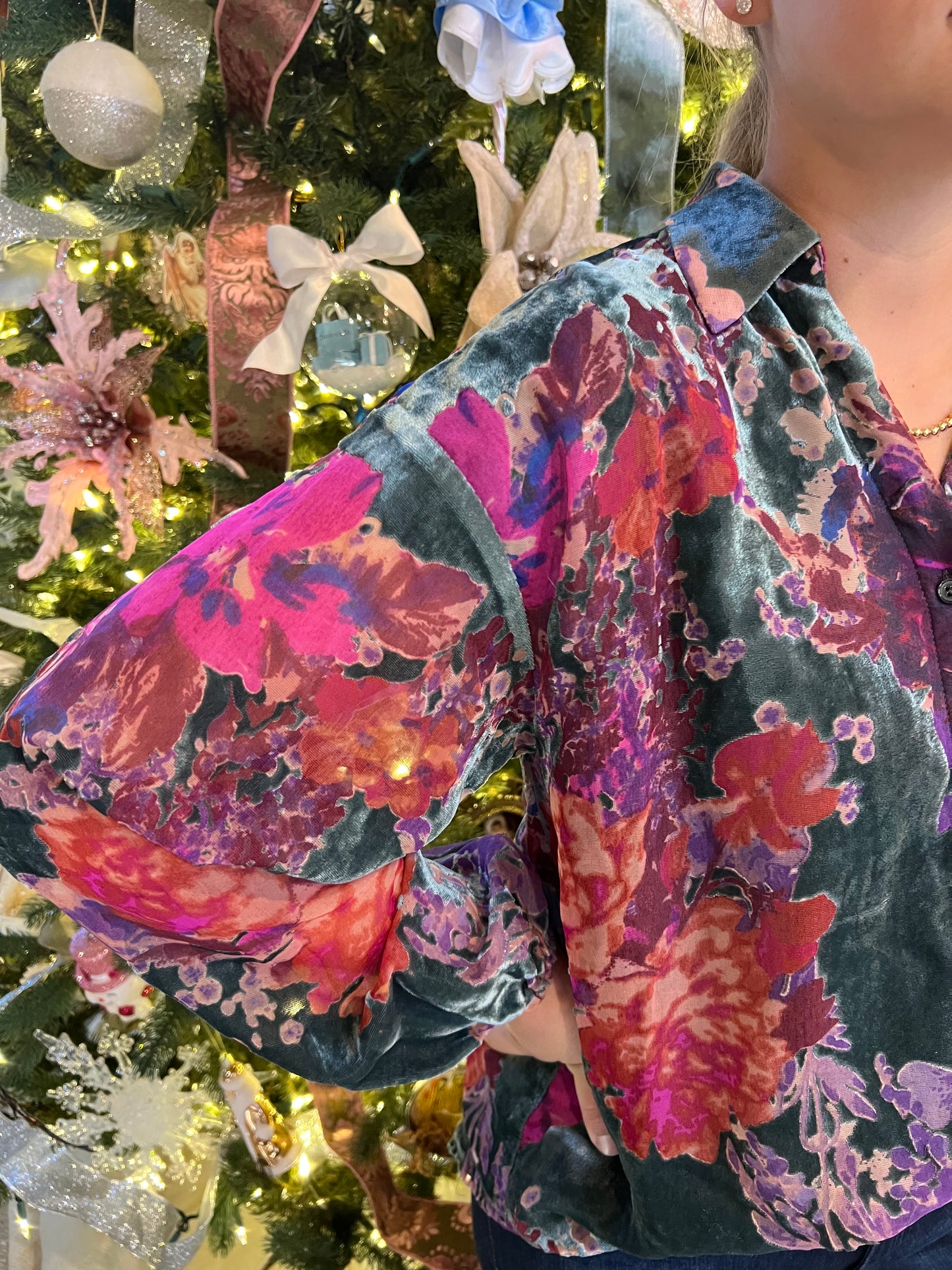 Floral Velvet Top
