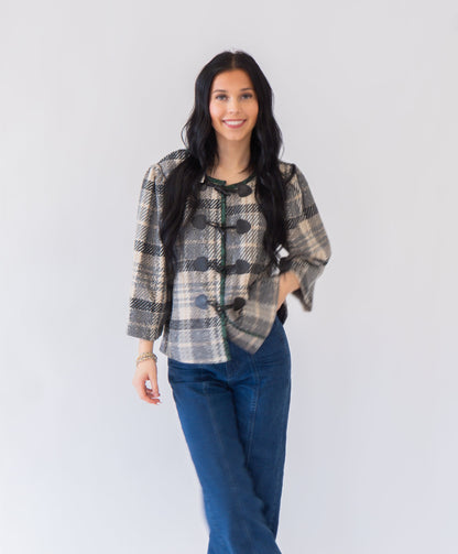 Grey Plaid Jacket