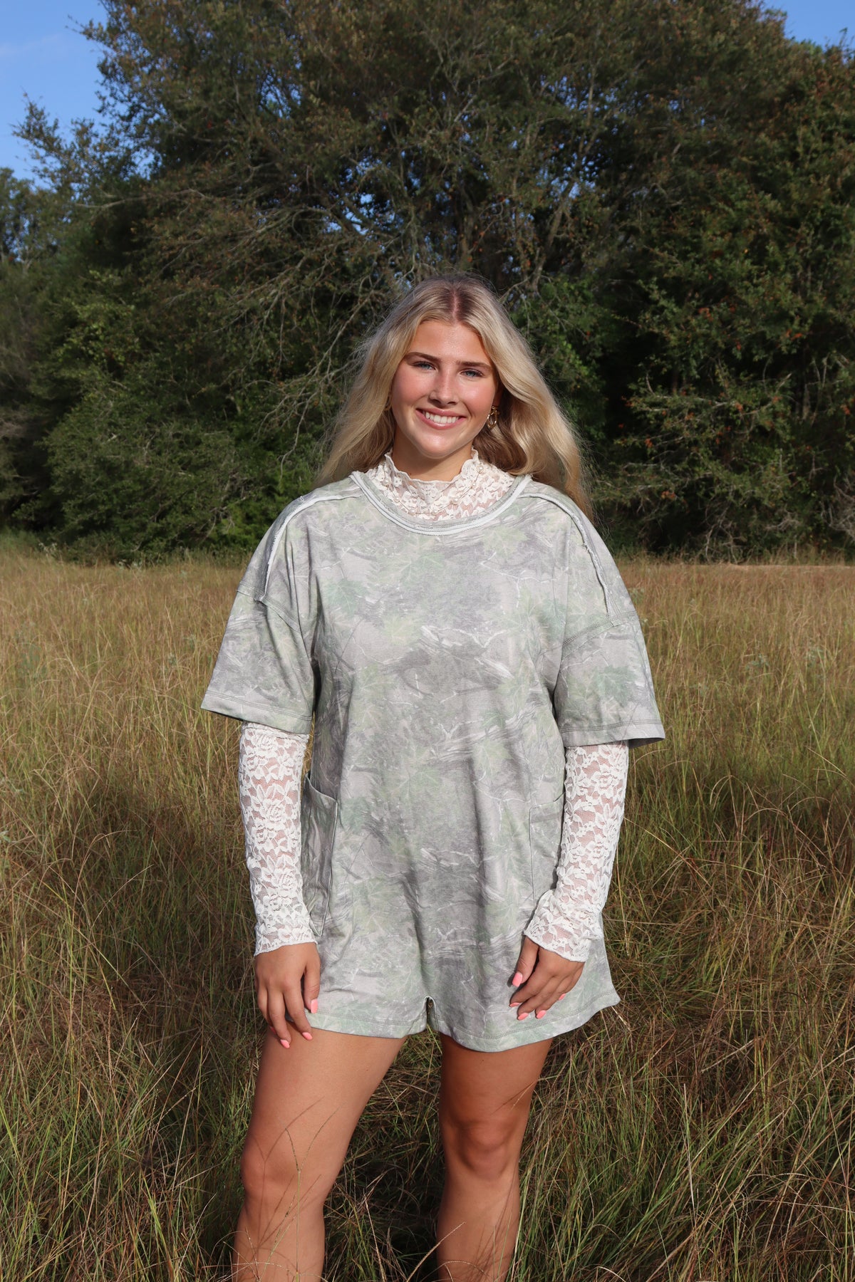 Sheer Lace Long Sleeve