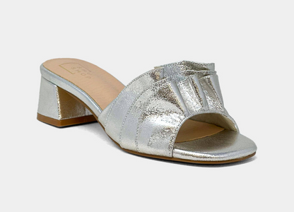 Frances Metallic Block Heel