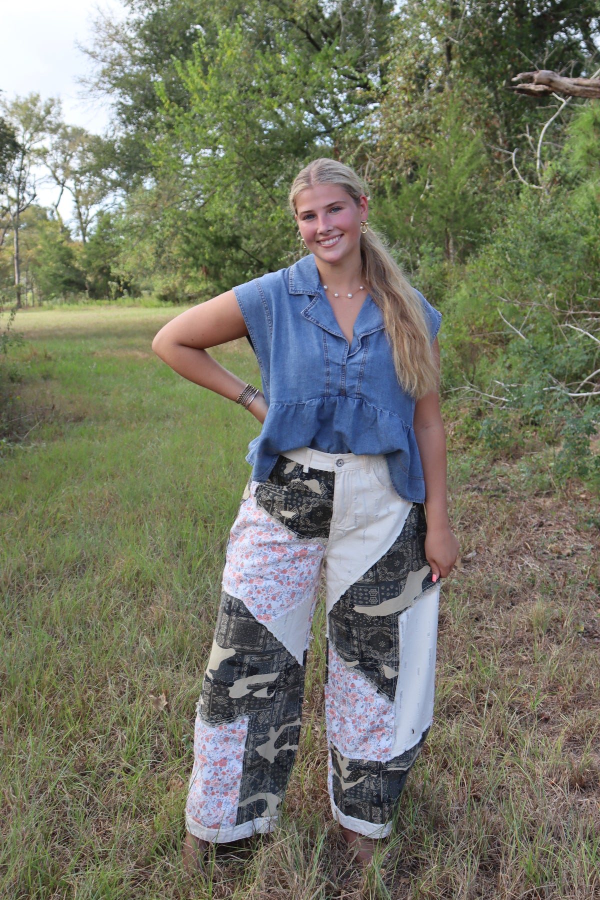 Camo & floral POL pants