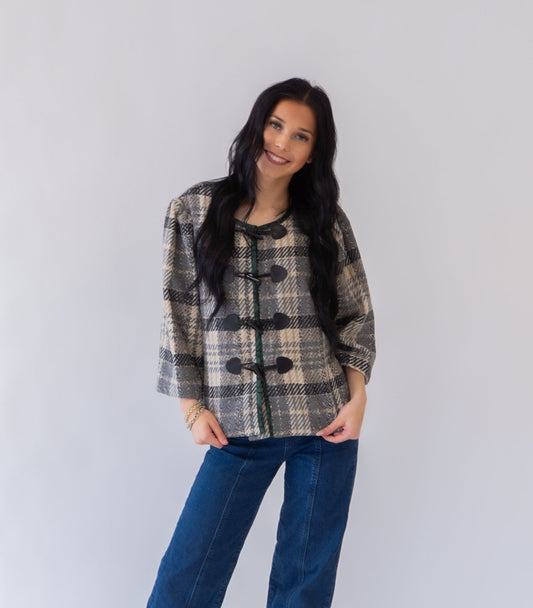 Grey Plaid Jacket
