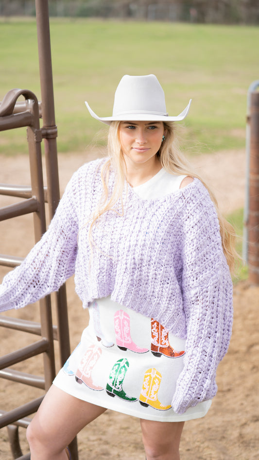 Pink & Lavender Knit Sweaters