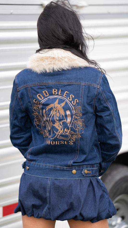 God Bless the Horses Denim Jacket