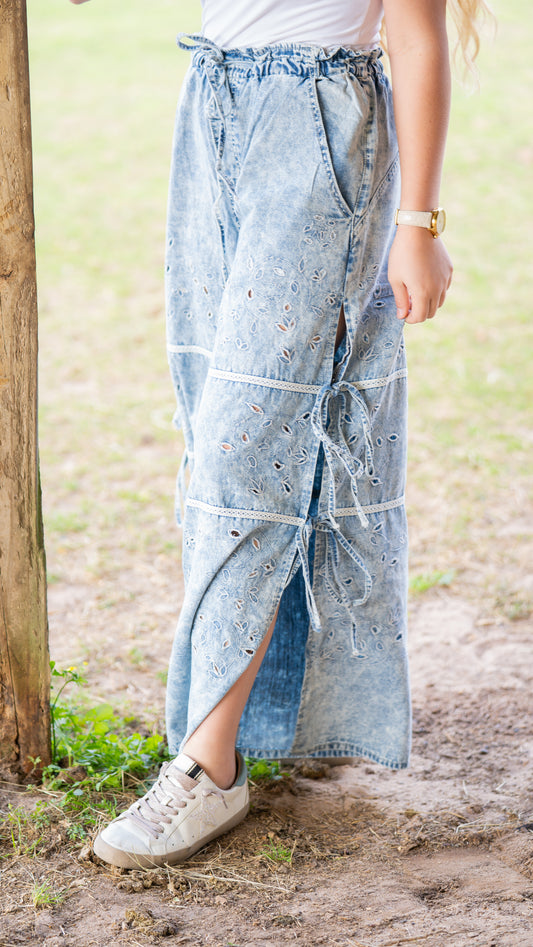 Triple Tie Lace Pants