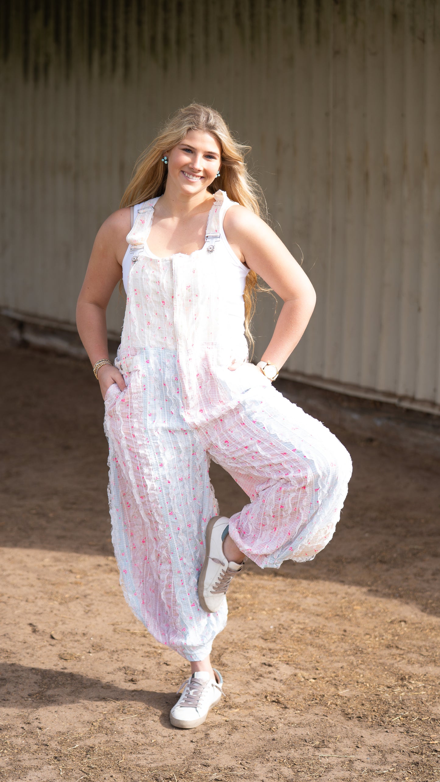 Pastel Floral Overalls