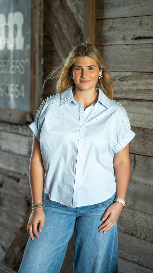 Scattered Pearl Top