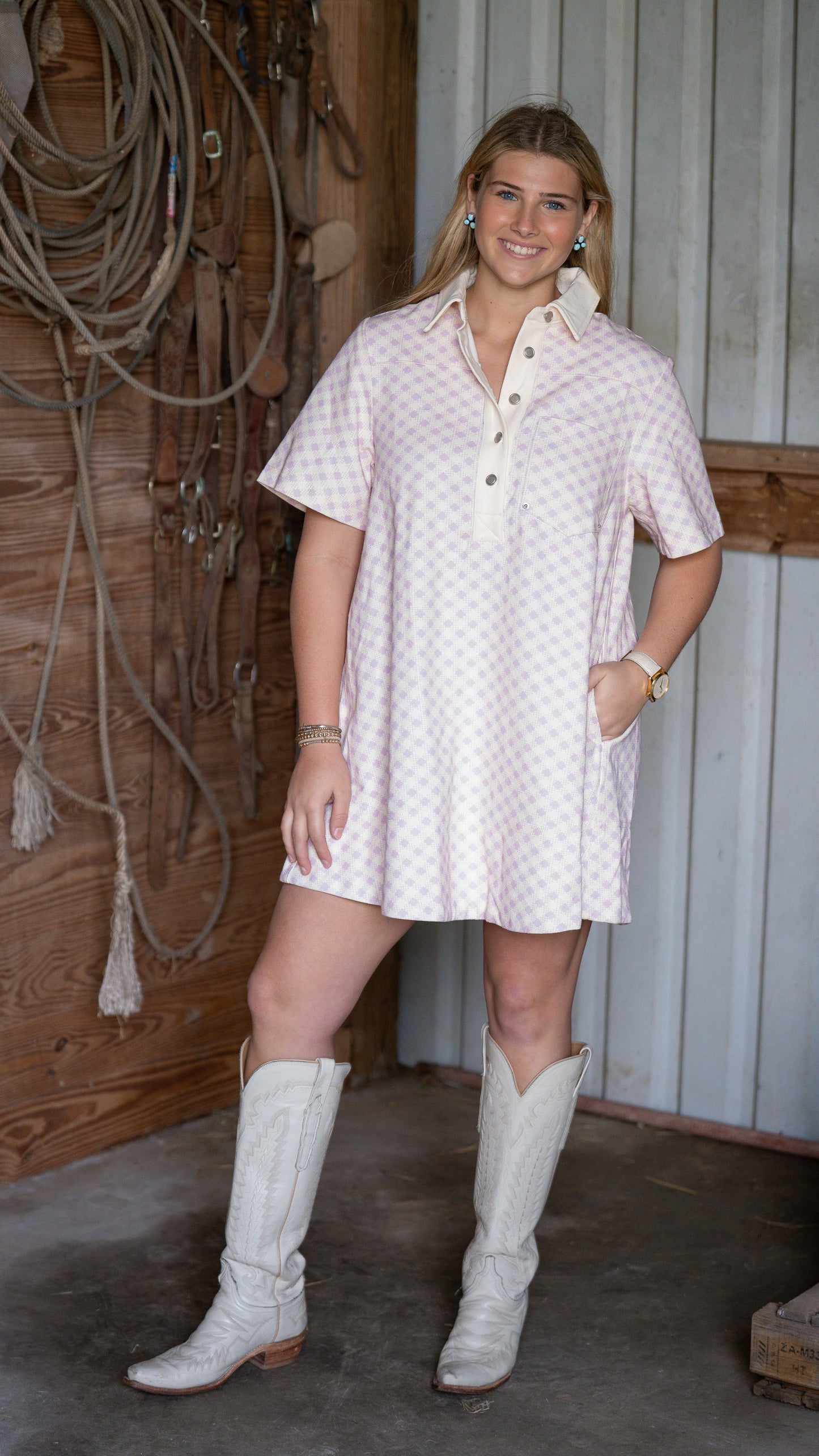 Pink Gingham Dress