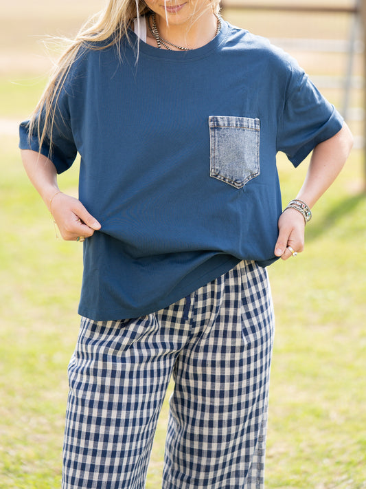 Denim Pocket Tee