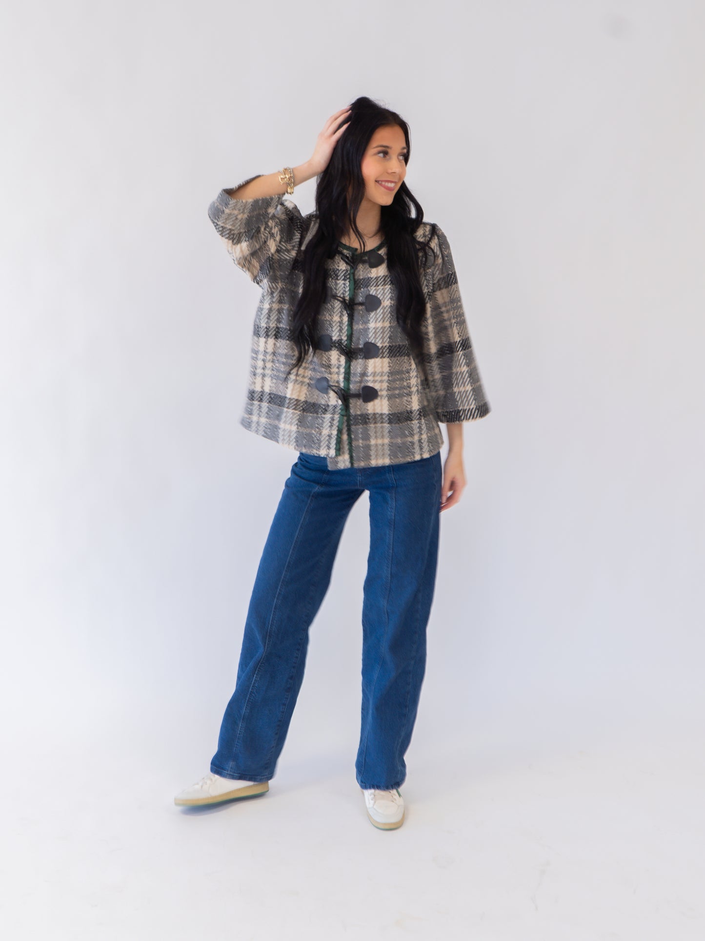 Grey Plaid Jacket