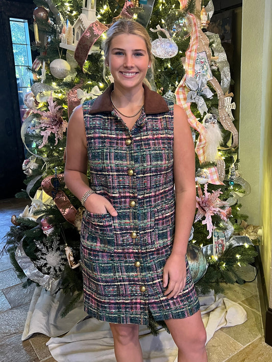 Suede & Tweed Multi Dress